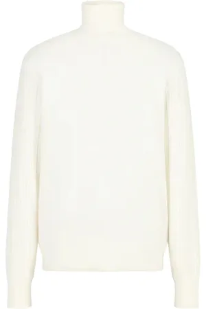 Emporio Armani Swetry, Mężczyzna, Beżowy, L, Bawełna, Ecru Golf