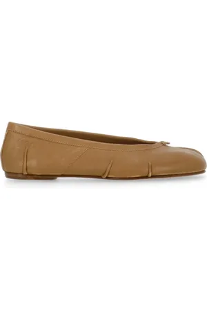 Maison Margiela Buty, Kobieta, brązowy, 36 EU, Skóra, Skórzane baleriny z palcem Tabi