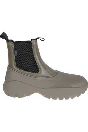Burberry Buty, Mężczyzna, Szary, 41 EU, Skóra, Stylowe botki Chelsea
