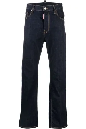 Dsquared2 Jeansy, Mężczyzna, Niebieski, M, Bawełna, Dżinsy Indigo Slim-Leg