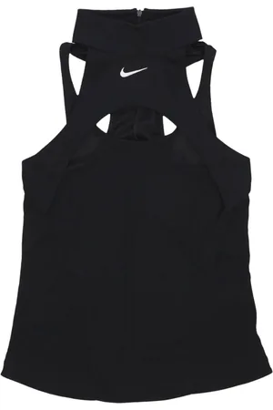 Nike Koszulki, Kobieta, Czarny, M, Sportswear Street Tank Top Czarno-Biały