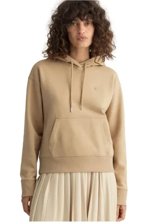 GANT Bluzy, Kobieta, Beżowy, L, Bawełna, Bawełniana bluza z kapturem