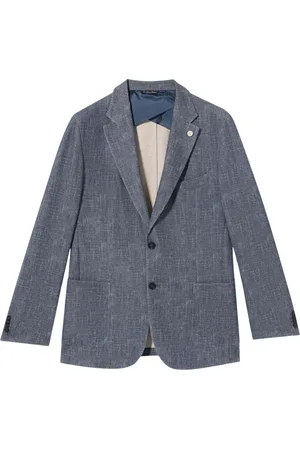 Brooks Brothers Kurtki, Mężczyzna, Niebieski, L, Bawełna, Kurtka z mieszanki bawełny