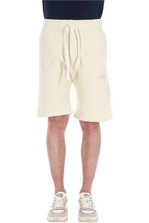 Autry Szorty, Mężczyzna, Beżowy, S, Ivory Bermuda Shorts z bawełnianej dzianiny