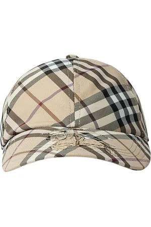 Burberry Akcesoria, Kobieta, Beżowy, S, Bawełna, Czapka Baseballowa z Motywem Logo