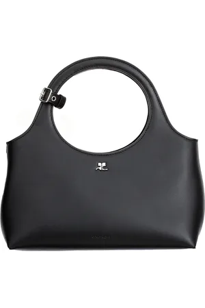 Courrèges Torebki, Kobieta, Czarny, ONE SIZE, Skóra, Skórzana torba dzienna