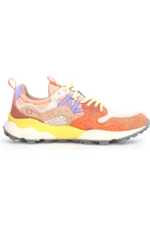 Flower Mountain Buty, Kobieta, Wielobarwność, 40 EU, Zamsz, Beżowo-Multikolorowe Sneakersy w Stylu Yamano