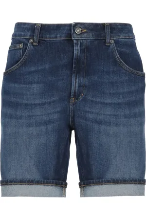 Dondup Szorty, Mężczyzna, Niebieski, W38, Denim, Niebieskie Bermudy z Bawełny dla Mężczyzn