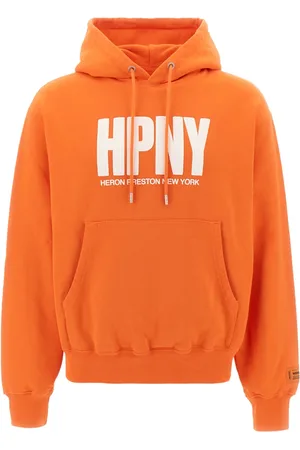 Heron Preston Bluzy, Mężczyzna, Pomarańczowy, S, Bawełna, Felpe Hoodie