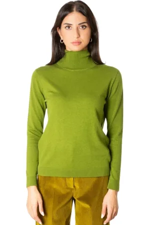 Max Mara Swetry, Kobieta, Zielony, S, Wełna, Sweter z golfem w kolorze pistacjowym