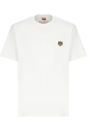 Kenzo Koszulki, Mężczyzna, Biały, XL, Happy Tiger Biała koszulka i Polo