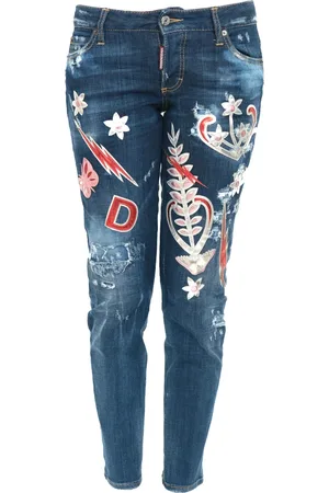 Dsquared2 Jeansy, Kobieta, Niebieski, S, Bawełna, 470c 5Tasche Slim-fit Jeansy