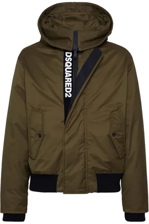 Dsquared2 Kurtki, Mężczyzna, Zielony, M, Nylon, Bomber Jacket