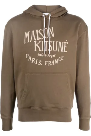 Maison Kitsuné Bluzy, Mężczyzna, Zielony, L, Bawełna, Palais Royal Classic Hoodie