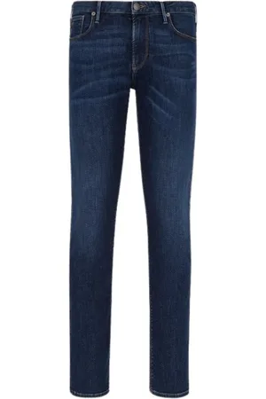 Emporio Armani Jeansy, Mężczyzna, Niebieski, W38, Bawełna, Dżinsy Slim-fit