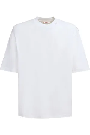Marni Koszulki, Mężczyzna, Biały, M, Bawełna, T-shirt z okrągłym dekoltem