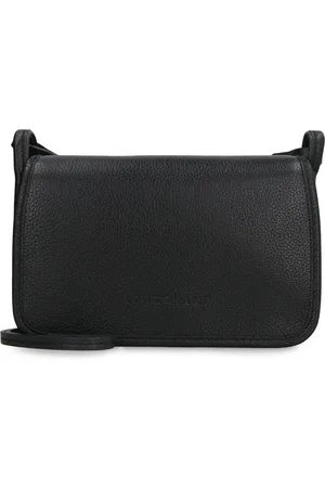 Longchamp Torebki, Kobieta, Czarny, ONE SIZE, Skóra, Skórzany Portfel na Łańcuszku
