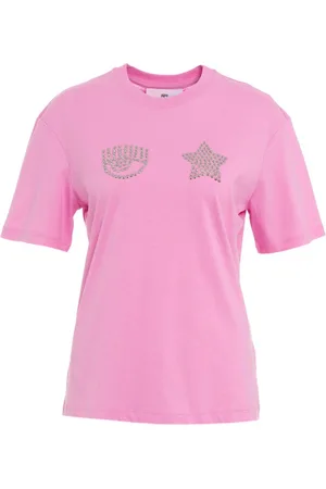 Chiara Ferragni Koszulki, Kobieta, Różowy, S, Bawełna, T-Shirt