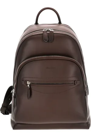 santoni Torebki, Kobieta, brązowy, ONE SIZE, Brązowy Skórzany Plecak