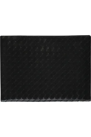 Bottega Veneta Torebki, Mężczyzna, Czarny, ONE SIZE, Skóra, Teczka ze skóry Intrecciato