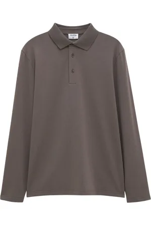Filippa K Koszulki, Mężczyzna, brązowy, M, Len, Zielony Polo Shirt z Ponadczasową Elegancją