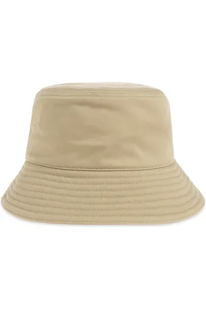 Burberry Akcesoria, Mężczyzna, Zielony, S, Bawełna, Kapelusz typu bucket z logo