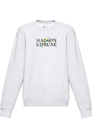 Maison Kitsuné Bluzy, Mężczyzna, Szary, L, Bawełna, Bluza Crewneck