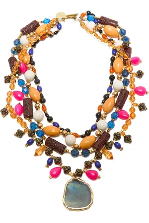 Maliparmi Akcesoria, Kobieta, Wielobarwność, ONE SIZE, Multi Beads & Resin Naszyjnik