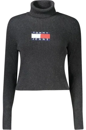 Tommy Hilfiger Swetry, Kobieta, Czarny, M, Czarny sweter z wełny | Tohi-33451-Xs