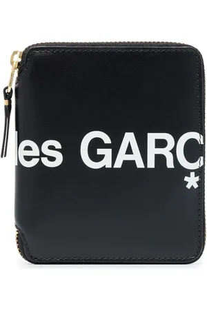 Comme des Garçons Akcesoria, Mężczyzna, Czarny, ONE SIZE, Skóra, Skórzany portfel z logo