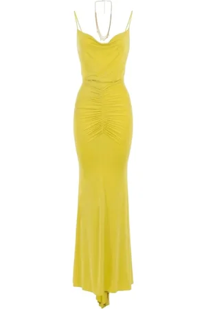 Elisabetta Franchi Sukienki, Kobieta, Żółty, L, Sukienka Maxi
