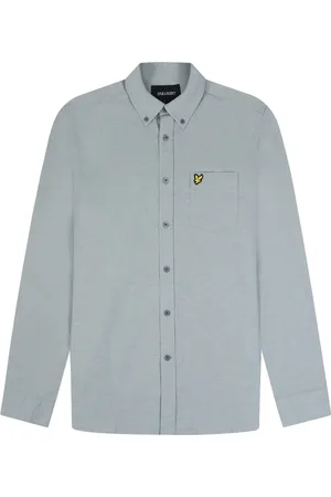 Lyle & Scott Koszule, Mężczyzna, Niebieski, M, Bawełna, Koszulka Casualowa