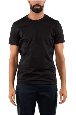 Dondup Koszulki, Mężczyzna, Czarny, L, Bawełna, Casual T-Shirt