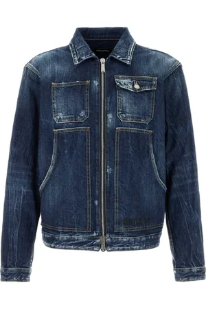 Dsquared2 Kurtki, Mężczyzna, Niebieski, M, Bawełna, Kurtka jeansowa