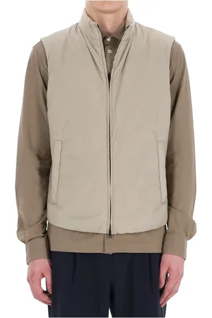 HERNO Kurtki, Mężczyzna, Szary, 2XL, Nylon, Lekki kamizelka nylonowa dla mężczyzn
