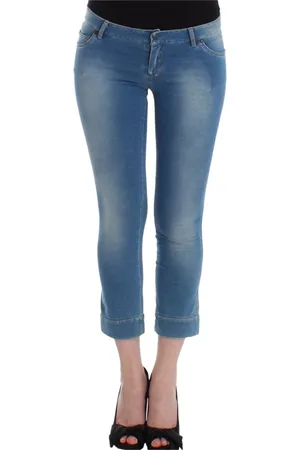 ERMANNO SCERVINO Jeansy, Kobieta, Niebieski, S, Bawełna, Dżinsy Capri