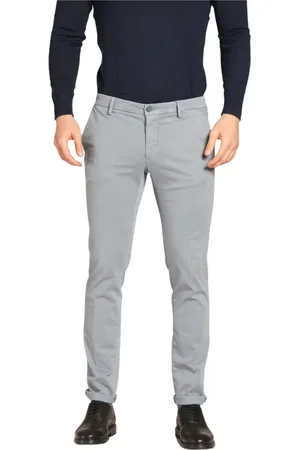 Masons Spodnie, Mężczyzna, Niebieski, L, Spodnie Chino Slim Fit na Zimę
