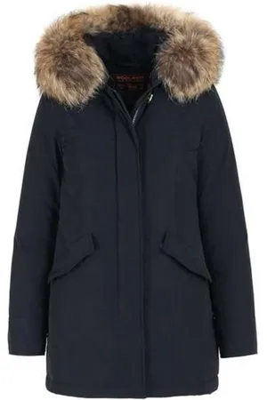 Woolrich Kurtki, Kobieta, Niebieski, S, Luksusowa Arctic Parka z Odpinanym Futrem
