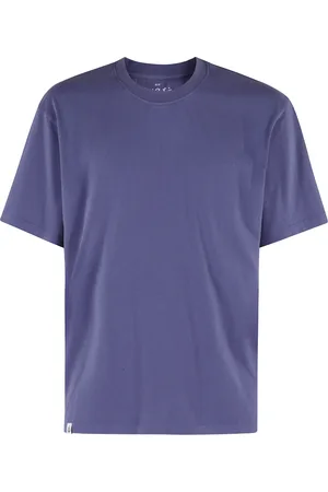 Edwin Koszulki, Mężczyzna, Fioletowy, S, Fioletowy Basic T-shirt Oversize Krótki Rękaw