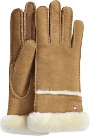 UGG Akcesoria, Kobieta, brązowy, S, Skóra, Rękawiczki Seamed Tech