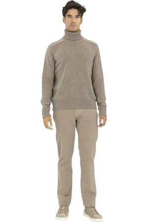 Ermenegildo Zegna Swetry, Mężczyzna, brązowy, M, Kaszmir, Golf Oasi Cashmere