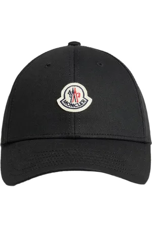 Moncler Akcesoria, Kobieta, Czarny, ONE SIZE, Klasyczna Czarna Czapka Baseballowa z Bawełny Regulowana