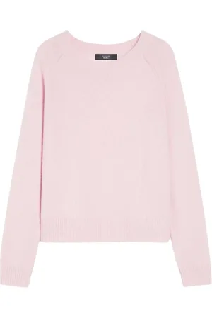 Max Mara Swetry, Kobieta, Różowy, S, Kaszmir, Sweter z dzianiny kaszmirowej