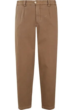 Briglia 1949 Spodnie, Mężczyzna, brązowy, S, Spodnie z płaskim brzuchem z bawełny twill