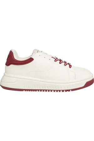 Emporio Armani Buty, Kobieta, Biały, 41 EU, Skóra, Gładkie Sznurowane Sneakersy