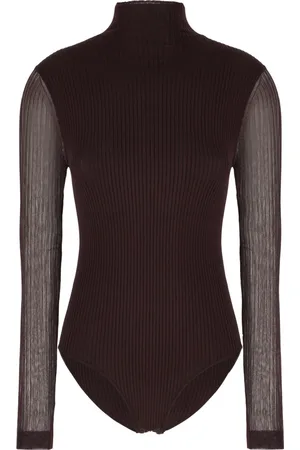 Fendi Koszulki, Kobieta, Fioletowy, M, Nylon, Maglieria Body Top