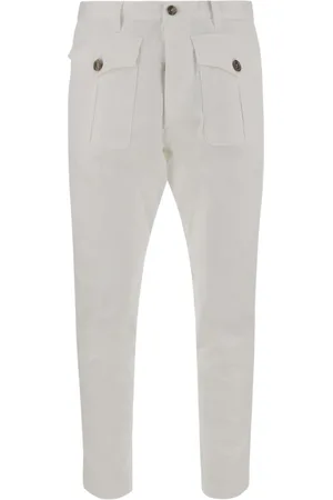 Dsquared2 Spodnie, Mężczyzna, Biały, S, Stylowe spodnie