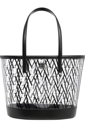 Armani Exchange Torebki, Kobieta, Czarny, ONE SIZE, Wielokolorowa Torba z Logo