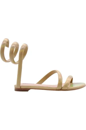 Lola Cruz Buty, Kobieta, Żółty, 37 EU, Skóra, Grizzly Flat Sandals