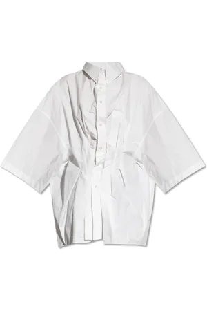 Maison Margiela Bluzki, Kobieta, Biały, M, Bawełna, Oversize Shirt